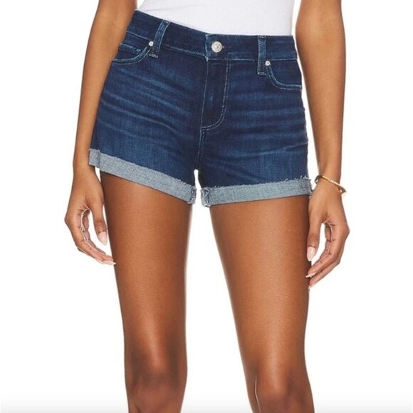 PAIGE Denim Jimmy Jimmy Cuffed Jean Short Cabrera Distressed Womens Size 27 - Picture 1 of 11